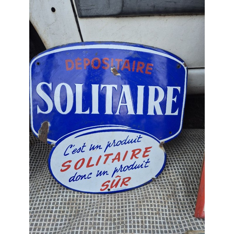 plaque emaillee solitaire